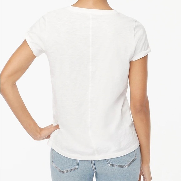 J Crew Factory Girlfriend crewneck tee in White size XXS NWT AJ089 - Picture 3 of 11